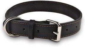 img 4 attached to 🐶 LUXACO Leather Dog Collar: Premium Quality Full Grain Latigo Leather Collar for Small and Medium Dogs - Soft, Durable, Black or Brown Options