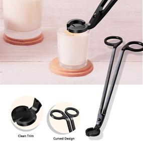 img 3 attached to 🕯️ MADALA 2 PCS Candle Wick Trimmer, Candle Wick Cutter, Stainless Steel Clipper Scissor Candle Tool - Safely Remove and Control Wick Length, Enhance Candle Burning Experience (Black)