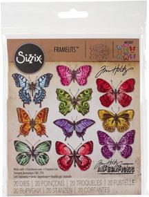 img 1 attached to 🦋 Sizzix Die Set: Flutter by Tim Holtz - 20 Pack, Multicolor Framelits, One Size!