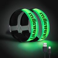 🔦 enhance visibility with twowalkers led armband(2 pack): rechargeable running light for runners, reflective running gear логотип