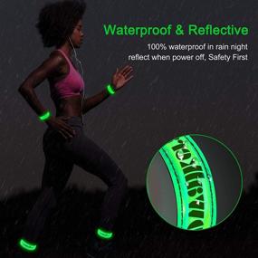 img 1 attached to 🔦 Enhance Visibility with Twowalkers Led Armband(2 Pack): Rechargeable Running Light for Runners, Reflective Running Gear