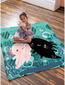 img 3 attached to 🛏️ Kids' Microfiber Bedding: Avalokitesvara Axolotl Flannel Lightweight