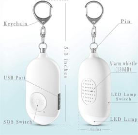 img 1 attached to 🔒 Safesound Personal Alarm Siren Song 1-Pack - 130dB Self Defense Alarm Keychain with Emergency LED Flashlight - Top Security Personal Protection Device for Women, Girls, Kids, and Elderly
