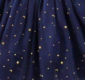 img 1 attached to 🌟 Sparkling Stars & Sun: Toddler Girls' Tulle Tutu Skirt with Sequins & Moon