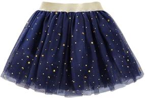 img 3 attached to 🌟 Sparkling Stars & Sun: Toddler Girls' Tulle Tutu Skirt with Sequins & Moon