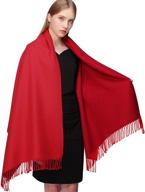 winter cashmere pashmina reversible scarves women's accessories in scarves & wraps logo