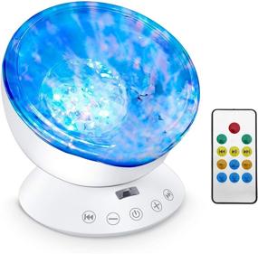 img 4 attached to 🌊 Ocean Wave Projector with Remote Control, Adjustable Lightness, Timer, 8 Lighting Modes, Music Speaker, Night Light Projector for Bedroom, Baby Kids, Adults - Sleep Gift, 12 LED Night Light Lamp