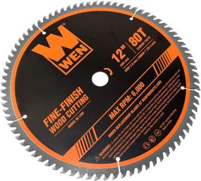 img 1 attached to 🪚 WEN BL1280 12-Inch 80-Tooth Woodworking Saw Blade for Miter Saws and Table Saws - Exceptional Fine-Finish Performance