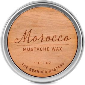 img 4 attached to Moroccan Mustache Wax for Strong All-Day Hold, Men's Grooming Wax, Enriched with Beeswax, Lanolin, and Jojoba Essential Oil, Men's Facial Hair Care Product, All-Natural 1oz Tin