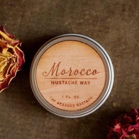 img 3 attached to Moroccan Mustache Wax for Strong All-Day Hold, Men's Grooming Wax, Enriched with Beeswax, Lanolin, and Jojoba Essential Oil, Men's Facial Hair Care Product, All-Natural 1oz Tin