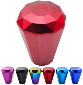 img 4 attached to 💎 Diamond Aluminum Shift Gear Knob with 3 Adapters - Red (8/10/12mm) #8555