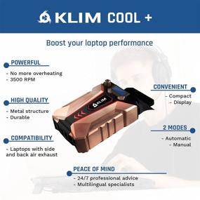 img 3 attached to 💨 KLIM Cool Metal Laptop Cooler Fan: Powerful Gaming External Air Vacuum for Immediate Cooling - Slim, Portable & Quiet Cooling Pad