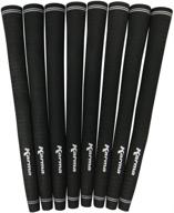 🏌️ enhance your golf experience with karma 8 piece men's jumbo golf grips - oversize pro velvet black grip set pack (+1/16" larger than standard grips) logo