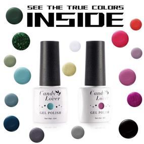 img 1 attached to 🎨 Candy Lover Gel Nail Polish Kit - 16 Pastel Autumn Winter Colors with Base Top Coat, Matte Top Coat Starter Set, UV LED Home Manicure Nail Art Collection BK-27 - Red Purple Blue Green