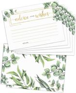 🌿 50 advice and wishes cards: greenery double sided set for celebrations - ideal for weddings, showers, graduations, retirement, anniversaries logo