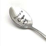 ☕️ nana’s engraved stainless steel coffee spoon for women mother grandma coffee lover - funny coffee tea spoon for family kitchen, perfect mother's day birthday thanksgiving christmas gifts logo