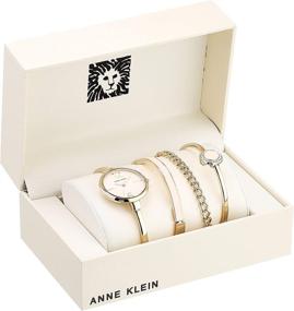 img 3 attached to 💎 Стильные Женские браслеты Anne Klein c часами и браслет с кристаллами - Превосходное качество