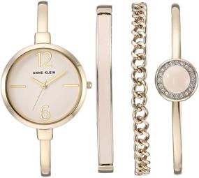 img 4 attached to 💎 Стильные Женские браслеты Anne Klein c часами и браслет с кристаллами - Превосходное качество