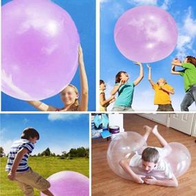 img 1 attached to 🎈 70cm Pink Tear-Resistant Bubble Ball Toy - Inflatable Outdoor Fun Balls for Amazing Outdoor Activities