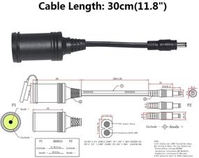 img 3 attached to 💡 12V DC Женский гнездовой разъем для зажигалки к 5,5 мм x 2,1 мм Мужской штекер для зарядного кабеля для бэкапа батареи UPS и экстренного генератора.