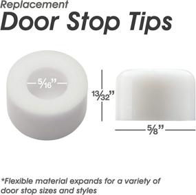 img 3 attached to Universal White Rubber Door Stop Replacement Tips - Doorstopper Bumpers, Hinge End Caps for Enhanced Wall & Floor Protection - Premium Size