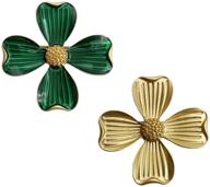 🍀 хгалбла брошь со зеленым клевером на день святого патрика: обаятельный оберег удачи для женщин и девочек логотип