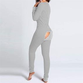 img 1 attached to Mieeyali Pajamas Onesies Bodycon Jumpsuit Women's Clothing in Jumpsuits, Rompers & Overalls