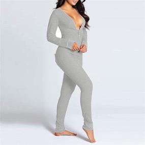 img 3 attached to Mieeyali Pajamas Onesies Bodycon Jumpsuit Women's Clothing in Jumpsuits, Rompers & Overalls