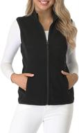 😍 fuinloth women's fleece vest: stay cozy with polar softness & zip up pockets logo
