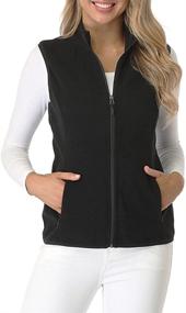 img 4 attached to 😍 Fuinloth Women's Fleece Vest: Stay Cozy with Polar Softness & Zip Up Pockets