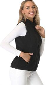 img 3 attached to 😍 Fuinloth Women's Fleece Vest: Stay Cozy with Polar Softness & Zip Up Pockets