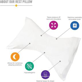 img 3 attached to 💆 Relieve Pain & Headaches with DMI Neck Pillow for Cervical Support - Medium, Removable Cover, White