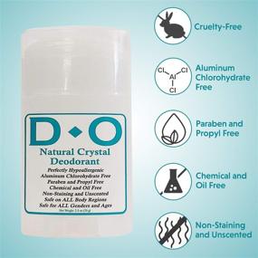 img 2 attached to D-O 100% Natural Crystal Deodorant Wide Stick (6 Pack) - Aluminum Chlorohydrate & Chemical Free