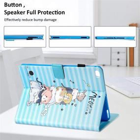 img 1 attached to 🐱 Dteck Multi-Angle Viewing Folio Smart Cover for iPad Air 2/1, 9.7-inch 2017/2018 - Cat Rescue Design