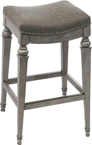 img 3 attached to 🪑 Стул без спинки Hillsdale Furniture Vetrina без вращения, в стиле "Изношенный серый": Стильное и прочное решение для сидения.