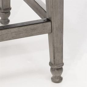 img 2 attached to 🪑 Стул без спинки Hillsdale Furniture Vetrina без вращения, в стиле "Изношенный серый": Стильное и прочное решение для сидения.