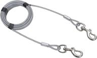 enhanced titan giant cable tie out: extra durable 20' lead with nickel plated snaps logo