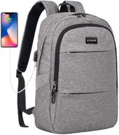 roomy laptop backpack water resistant backpack with usb charging port and pocket backpacks logo