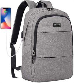 img 4 attached to Roomy Laptop Backpack Water Resistant Backpack With USB Charging Port And Pocket Backpacks