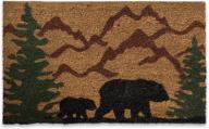 🐻 медвежья страна dii коллекция животных 18x30 "натуральный кокосовый коврик для входной двери логотип