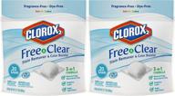 🌈 clorox 2 free & clear laundry stain remover & color booster packs: 20 count (pack of 2) - efficient stain removal and color enhancement logo