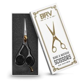 img 3 attached to 🧔 Men's Facial Hair Scissors - Mustache and Beard Trimming - 5.5 inches - Stainless Steel - Sharp and Precise Grooming - Barber Scissors - Professional Cutting Scissors - Silver