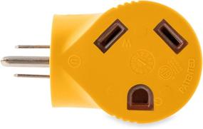 img 3 attached to ⚡️ Желтый адаптер Camco 55325 от мужского 15 АМП к женскому 30 АМП с наклоном на 90 градусов