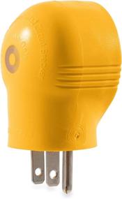 img 1 attached to ⚡️ Желтый адаптер Camco 55325 от мужского 15 АМП к женскому 30 АМП с наклоном на 90 градусов