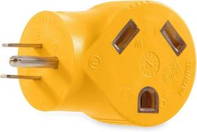 img 4 attached to ⚡️ Желтый адаптер Camco 55325 от мужского 15 АМП к женскому 30 АМП с наклоном на 90 градусов