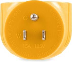 img 2 attached to ⚡️ Желтый адаптер Camco 55325 от мужского 15 АМП к женскому 30 АМП с наклоном на 90 градусов