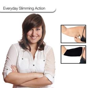 img 3 attached to Women's Arm Shapers Set – Tone Upper Arms with Compression Sleeves – Slimming Arm Wraps for Flabby Arms – Ideal for Plus Size – Includes Bonus Calf Compression Sleeves