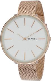 img 4 attached to 🌹 Женские часы Skagen Karolina из нержавеющей стали - японский кварц, ремешок из нержавеющей стали, цвет розового золота, 14 (модель: SKW2688)