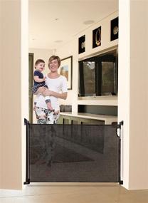 img 2 attached to 👶 Retractable Baby Gate by Dreambaby - Black - Fits Openings up to 55" (140cm) Wide - Model L943
