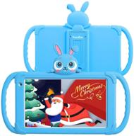 📱 7 kids tablet for toddlers: android 9.0, 1gb ram, 16gb storage, wifi, parental control - blue logo